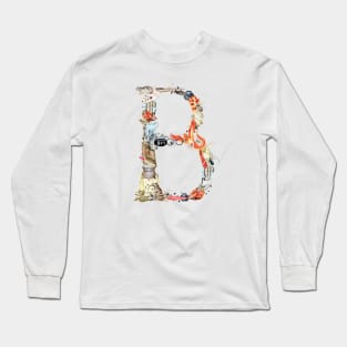 Magical letter B, Monogram,Custom Letter Print, Initials Long Sleeve T-Shirt